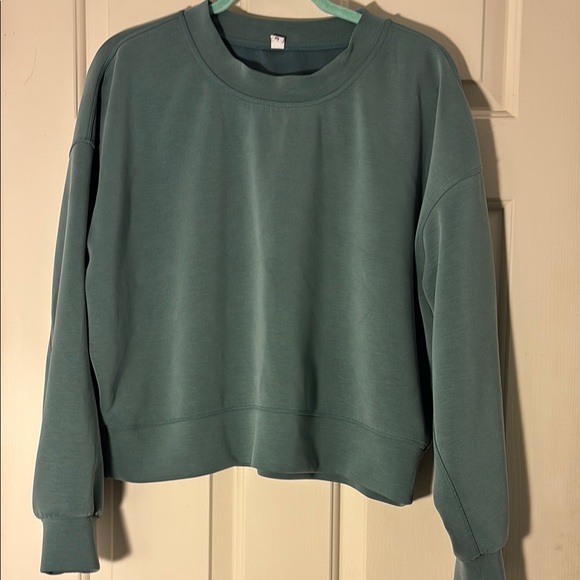 Lululemon Softstream Perfectly Oversized Cropped Crew Sweatshirt Size 10 - Picture 2 of 8